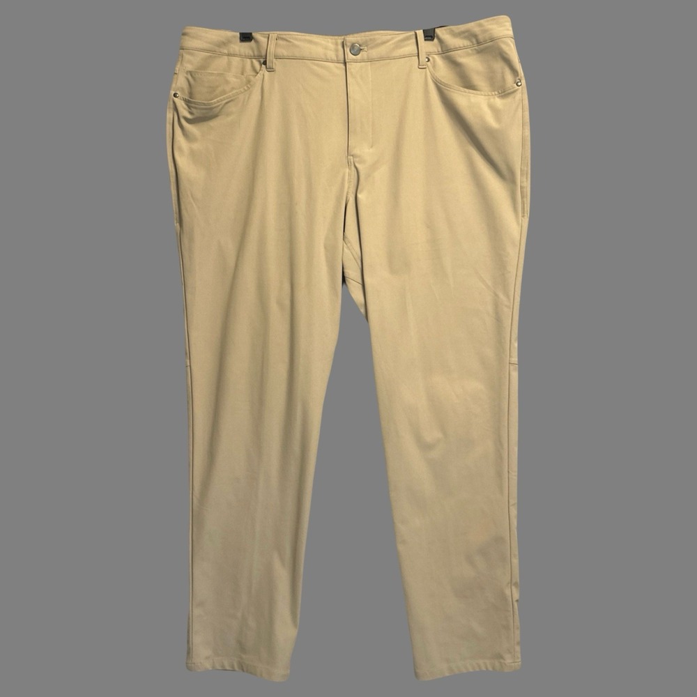 Lululemon ABC Pants Warpstreme Classic Fit 5 Pocket Mens 40x30 Beige Khaki Tech
